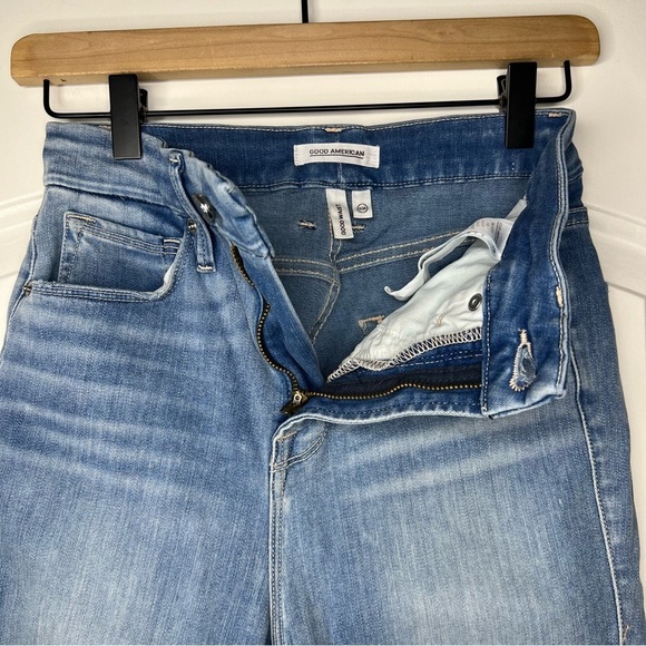 Good American good waist skinny jeans size 26 light wash distressed - Picture 10 of 10
